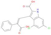 1H-Indole-2-carboxylic acid, 3-[(1E)-2-carboxy-2-phenylethenyl]-4,6-dichloro-