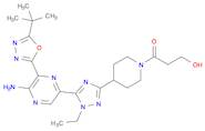 1-Propanone, 1-[4-[5-[5-amino-6-[5-(1,1-dimethylethyl)-1,3,4-oxadiazol-2-yl]-2-pyrazinyl]-1-ethyl-1H-1,2,4-triazol-3-yl]-1-piperidinyl]-3-hydroxy-