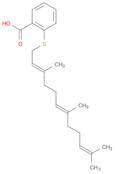 Benzoic acid, 2-[[(2E,6E)-3,7,11-trimethyl-2,6,10-dodecatrien-1-yl]thio]-