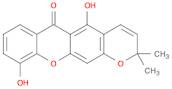 2H,6H-Pyrano[3,2-b]xanthen-6-one, 5,10-dihydroxy-2,2-dimethyl-