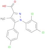 1H-Pyrazole-3-carboxylic acid, 5-(4-chlorophenyl)-1-(2,4-dichlorophenyl)-4-methyl-