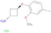 Cyclobutanamine, 3-(4-fluoro-2-methoxyphenoxy)-, hydrochloride (1:1), trans-