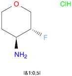 2H-Pyran-4-amine, 3-fluorotetrahydro-, hydrochloride (1:1), (3R,4S)-rel-