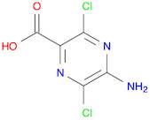 2-Pyrazinecarboxylic acid, 5-amino-3,6-dichloro-