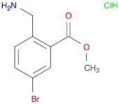 Benzoic acid, 2-(aminomethyl)-5-bromo-, methyl ester, hydrochloride (1:1)