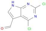 7H-Pyrrolo[2,3-d]pyrimidine-5-carboxaldehyde, 2,4-dichloro-