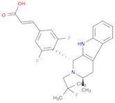 2-Propenoic acid, 3-[3,5-difluoro-4-[(1R,3R)-2-(2-fluoro-2-methylpropyl)-2,3,4,9-tetrahydro-3-methyl-1H-pyrido[3,4-b]indol-1-yl]phenyl]-, (2E)-