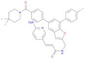 2-Propenamide, 3-(6-amino-3-pyridinyl)-N-[[5-[4-[(4,4-difluoro-1-piperidinyl)carbonyl]phenyl]-7-(4-fluorophenyl)-2-benzofuranyl]methyl]-, (2E)-