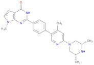 4H-Pyrrolo[2,3-d]pyrimidin-4-one, 2-[4-[6-[(3R,5S)-3,5-dimethyl-1-piperazinyl]-4-methyl-3-pyridinyl]phenyl]-3,7-dihydro-7-methyl-, rel-