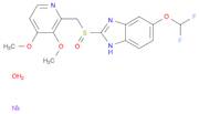 1H-Benzimidazole, 6-(difluoromethoxy)-2-[[(3,4-dimethoxy-2-pyridinyl)methyl]sulfinyl]-, sodium salt, hydrate (2:2:3)