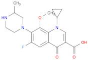 3-Quinolinecarboxylic acid, 1-cyclopropyl-6-fluoro-1,4-dihydro-8-methoxy-7-(3-methyl-1-piperazinyl)-4-oxo-