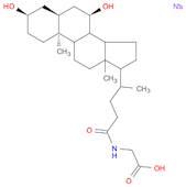 Glycine, N-[(3α,5β,7α)-3,7-dihydroxy-24-oxocholan-24-yl]-, sodium salt (1:1)