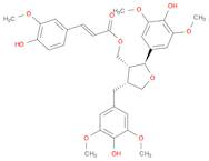 2-Propenoic acid, 3-(4-hydroxy-3-methoxyphenyl)-, [(2S,3R,4R)-tetrahydro-2-(4-hydroxy-3,5-dimethoxyphenyl)-4-[(4-hydroxy-3,5-dimethoxyphenyl)methyl]-3-furanyl]methyl ester, (2E)-