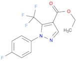 1H-Pyrazole-4-carboxylic acid, 1-(4-fluorophenyl)-5-(trifluoromethyl)-, ethyl ester
