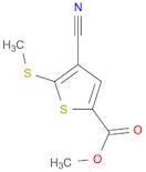 2-Thiophenecarboxylic acid, 4-cyano-5-(methylthio)-, methyl ester