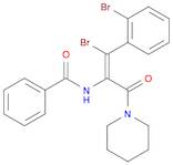 Benzamide, N-[(1Z)-2-bromo-2-(2-bromophenyl)-1-(1-piperidinylcarbonyl)ethenyl]-