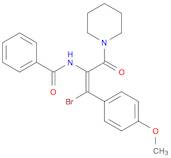 Benzamide, N-[(1Z)-2-bromo-2-(4-methoxyphenyl)-1-(1-piperidinylcarbonyl)ethenyl]-