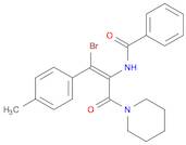 Benzamide, N-[(1Z)-2-bromo-2-(4-methylphenyl)-1-(1-piperidinylcarbonyl)ethenyl]-