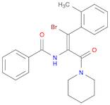 Benzamide, N-[(1Z)-2-bromo-2-(2-methylphenyl)-1-(1-piperidinylcarbonyl)ethenyl]-