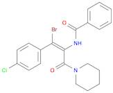 Benzamide, N-[(1Z)-2-bromo-2-(4-chlorophenyl)-1-(1-piperidinylcarbonyl)ethenyl]-