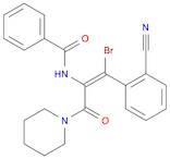 Benzamide, N-[(1Z)-2-bromo-2-(2-cyanophenyl)-1-(1-piperidinylcarbonyl)ethenyl]-