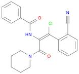 Benzamide, N-[(1Z)-2-chloro-2-(2-cyanophenyl)-1-(1-piperidinylcarbonyl)ethenyl]-
