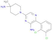 2-Pyrazinamine, 6-(4-amino-4-methyl-1-piperidinyl)-3-(2,3-dichlorophenyl)-