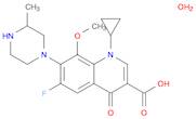 3-Quinolinecarboxylic acid, 1-cyclopropyl-6-fluoro-1,4-dihydro-8-methoxy-7-(3-methyl-1-piperazinyl)-4-oxo-, hydrate (2:3)