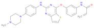 2-Propenamide, N-[3-[[2-[[4-(4-methyl-1-piperazinyl)phenyl]amino]thieno[3,2-d]pyrimidin-4-yl]oxy]phenyl]-