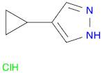 1H-Pyrazole, 4-cyclopropyl-, hydrochloride (1:1)