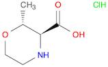 3-Morpholinecarboxylic acid, 2-methyl-, hydrochloride (1:1), (2R,3S)-rel-