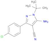 1H-Pyrazole-4-carbonitrile, 5-amino-3-(4-chlorophenyl)-1-(1,1-dimethylethyl)-