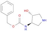 Carbamic acid, N-[(3R,4R)-4-hydroxy-3-pyrrolidinyl]-, phenylmethyl ester, rel-