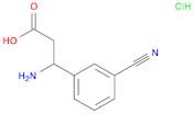 Benzenepropanoic acid, β-amino-3-cyano-, hydrochloride (1:1)