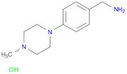Benzenemethanamine, 4-(4-methyl-1-piperazinyl)-, hydrochloride (1:1)