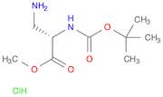 L-Alanine, 3-amino-N-[(1,1-dimethylethoxy)carbonyl]-, methyl ester, hydrochloride (1:1)