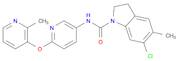 1H-Indole-1-carboxamide, 6-chloro-2,3-dihydro-5-methyl-N-[6-[(2-methyl-3-pyridinyl)oxy]-3-pyridinyl]-