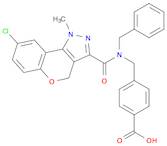 Benzoic acid, 4-[[[(8-chloro-1,4-dihydro-1-methyl[1]benzopyrano[4,3-c]pyrazol-3-yl)carbonyl](phenylmethyl)amino]methyl]-