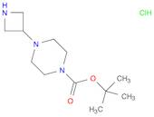 1-Piperazinecarboxylic acid, 4-(3-azetidinyl)-, 1,1-dimethylethyl ester, hydrochloride (1:1)