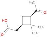Cyclobutaneacetic acid, 3-acetyl-2,2-dimethyl-, (1R,3R)-rel-