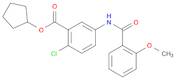 Benzoic acid, 2-chloro-5-[(2-methoxybenzoyl)amino]-, cyclopentyl ester