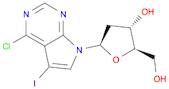 7H-Pyrrolo[2,3-d]pyrimidine, 4-chloro-7-(2-deoxy-β-D-erythro-pentofuranosyl)-5-iodo-