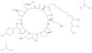 Pneumocandin B0, 1-[(4R,5S)-5-[(2-aminoethyl)amino]-N2-[(10R,12S)-10,12-dimethyl-1-oxotetradecyl]-4-hydroxy-L-ornithine]-5-[(3R)-3-hydroxy-L-ornithine]-, acetate (1:2)