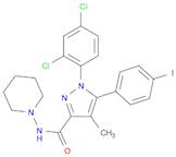 1H-Pyrazole-3-carboxamide, 1-(2,4-dichlorophenyl)-5-(4-iodophenyl)-4-methyl-N-1-piperidinyl-