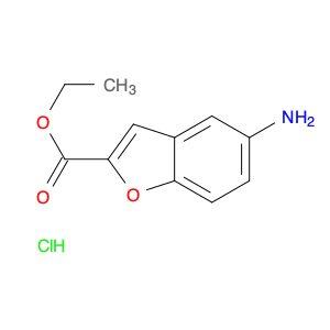 2-Benzofurancarboxylic acid, 5-amino-, ethyl ester, hydrochloride (1:1)
