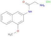 Acetamide, 2-amino-N-(4-methoxy-2-naphthalenyl)-, hydrochloride (1:1)