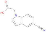 1H-Indole-1-acetic acid, 5-cyano-