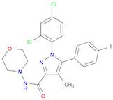 1H-Pyrazole-3-carboxamide, 1-(2,4-dichlorophenyl)-5-(4-iodophenyl)-4-methyl-N-4-morpholinyl-