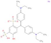 Ethanaminium, N-[4-[[4-(diethylamino)phenyl](5-hydroxy-2,4-disulfophenyl)methylene]-2,5-cyclohexadien-1-ylidene]-N-ethyl-, inner salt, sodium salt (1:1)