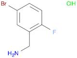 Benzenemethanamine, 5-bromo-2-fluoro-, hydrochloride (1:1)